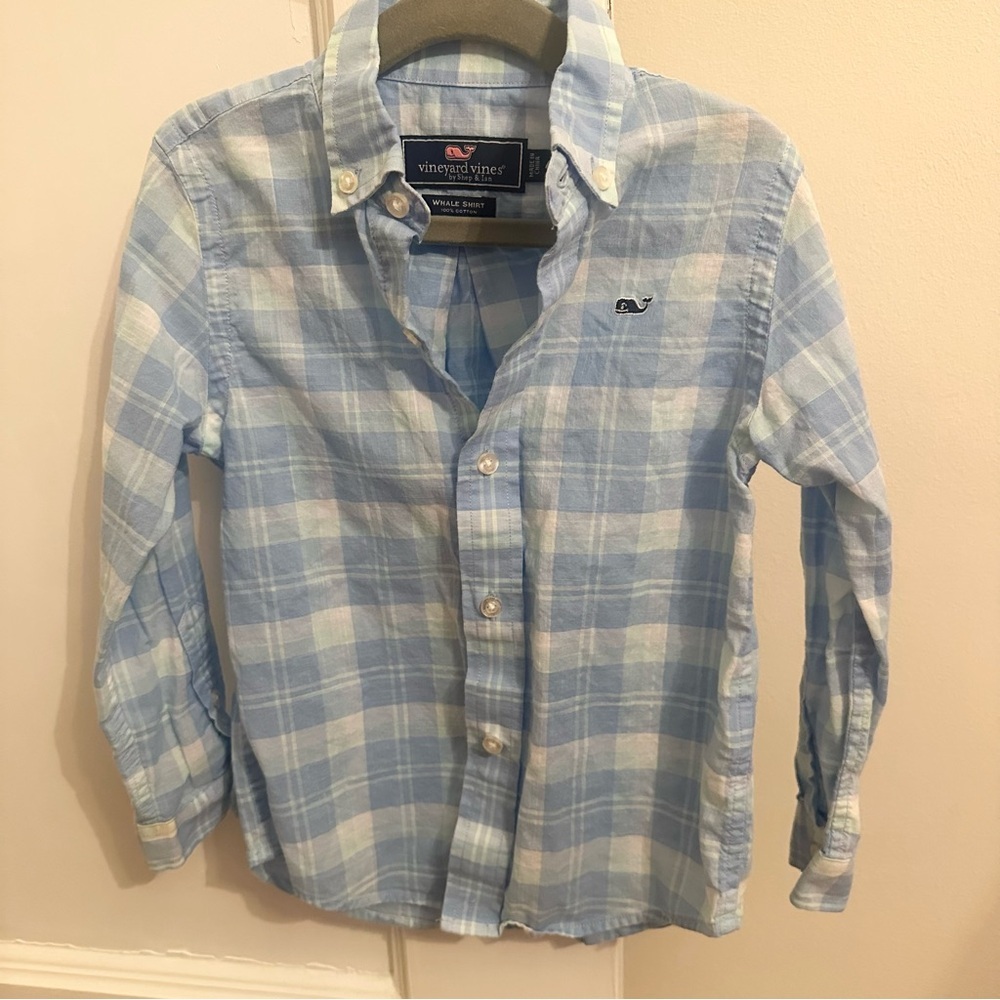 Vineyard Vines Linen Blend Button Down 4t Kids